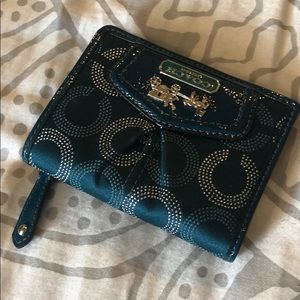Coach Turquoise Snap Wallet